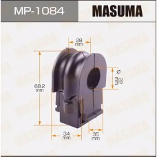 Втулка стабилизатора переднего D=22mm MASUMA NISSAN QASHQAI (J10E) 2006 - 2013